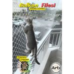 Artı Kedi Balkon Filesi 2,5x5m – UV Dayanıklı Beyaz File, Kedi ve Kuş Koruma Ağı, Kanca ve Dübel Dahil