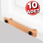 Artı Woods Dolap Kulpu, 10 Adet - Doğal Ahşap Kulp, Cekmece Kulpu, Mutfak Dolap Kulplari ,mobilya Kulpları - 224 mm ( 22,4 cm )