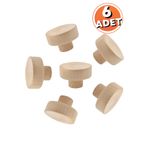 ARTI WOODS Dolap Kulpu , 6 ADET, Mutfak Dolap Kulplari , Ahşap Kulp, Cekmece Kulpu, Kulp, Mobilya Kulpu