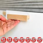Artı Woods Dolap Kulpu, Doğal Ahşap Kulp, Çekmece Kulpu, Mutfak Dolap Kulplari, Mobilya Kulpları, Dekoratif Kulp - 96 mm ( 9,6 cm ) - Ahşap Rengi