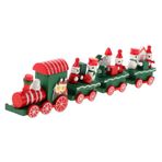 Artibetter 1 Takım Ahşap Tren Ahşap Noel Kızağı Ahşap Noel Oyuncaklar Noel Tatili Dekoru Tren Süslemeleri Çocuklar Noel Treni Noel Şömine Süsleme Bisküvi Yemek Masası Yürümeye Başlayan Çocuk