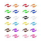 Artibetter 24 çift silikon gözlük tutucu kaymaz gözlük kulak sapı silikon kulak askısı gözlük askısı ipuçları m, Resim 1:, 4 * 0,6 cm