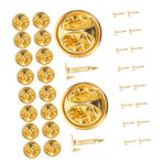 Artibetter 50 Adet At Iğnesi Broş Kilitleme Pimi Arkalıkları Itmek Destekçiler Mantar Pano Için Itin Kilitler Pin Arkası Bekçileri Karabiner Klibi Daire Pimleri Düğmeler Raptiye Golden Metal