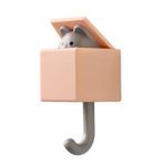 ARTIBY Yapışkan Kedi Kancaları, İz Bırakmayan Sevimli Duvar Kancaları Yapışkan - Yardımcı Kancalar Çocuklar Kız Odası/Banyo/Yatak Odası/Mutfak Duvar Dekorasyonları için Ağır Hizmet Kancaları