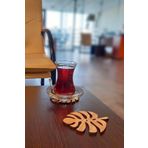 Artikel 0125 6'lı Coffe Time Desen Kesimli Ahşap Bardak Altlığı