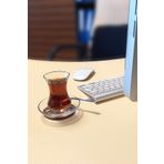 Artikel 0131 6'lı Coffe Time Desen Kesimli Ahşap Bardak Altlığı