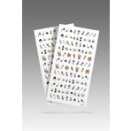 Artikel 2' Li Boho Şekiller Tırnak Dövmesi, Tırnak Tattoo, Nail Art, Tırnak Sticker