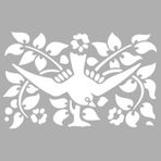 Artikel Art Kuş Motif 30x30 cm Fayans Mobilya Duvar Stencil Boyama Şablonu