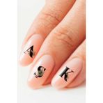 Artikel Artikel Alfabe Tırnak Dövmesi, Tırnak Tattoo, Nail Art, Tırnak Sticker