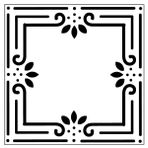 Artikel Çerçeve Karo Stencil Boyama şablonu 30x30 cm Duvar Stencil