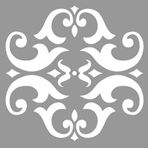 Artikel Damask Apparat 30x30 cm Duvar Fayans Mobilya Stencil Boyama Şablonu