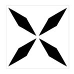 Artikel Dört Uçlu Yıldız 30x30 cm Duvar Fayans Mobilya Stencil Boyama Şablonu
