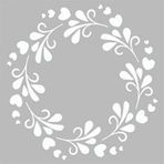 Artikel Floral Çerçeve 2 30x30 cm Fayans Duvar Mobilya Stencil Boyama Şablonu