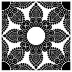 Artikel Geometrik Mandala 30x30 cm Fayans Duvar Mobilya Stencil Boyama Şablonu