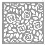 Artikel Gül ve Yapraklar 30x30 cm Fayans Duvar Mobilya Stencil Boyama Şablonu