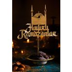 Artikel Hayırlı Ramazanlar, İftar Sofrası, Sahur Sofrası, Ayna Pleksi Pasta Üstü & Pleksi Pasta Süsü,ALS-0719