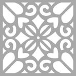 Artikel Kalp Detay Karo 30x30 cm Fayans Duvar Mobilya Stencil Boyama Şablonu