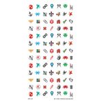 Artikel Karışık Şekiller- 2 Tırnak Dövmesi, Tırnak Tattoo, Nail Art, Tırnak Sticker