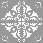 Artikel Karo Concubine 30x30 cm Fayans Duvar Mobilya Stencil Boyama Şablonu