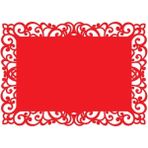 Artikel Kırmızı Keçe Amerikan Servisi, Supla 2'li Servis Takım -456 - 45 x 32 cm - Renkli