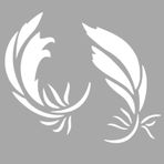 Artikel Kuş Tüyü Stencil Boyama Şablonu