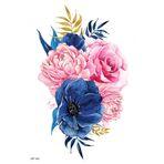 Artikel Renkli Güller Geçici Dövme,Geçici Tattoo ,Vücut Dövme,Kol Bilek Dövme,Boyun Dövme,Sırt Dövme