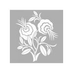 Artikel ST-1195 Yabani Dağ Çiçeği Stencil Tasarımı 30x30 cm Kanvas Tablo