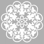 Artikel ST-1296 Aurora Mandala Stencil Tasarımı 30x30 cm Kanvas Tablo
