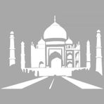 Artikel ST-1407 Tac Mahal Stencil Tasarımı 30x30 cm Kanvas Tablo