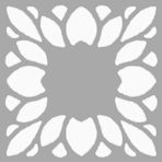 Artikel ST-1496 Nita Çiçek Motifi Stencil Tasarımı 30x30 cm Kanvas Tablo