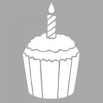 Artikel ST-1604 Roma CupcakeStencil Tasarımı 30x30 cm Kanvas Tablo