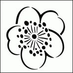 Artikel ST-287 Blossom 3 Stencil Tasarımı 30x30 cm Kanvas Tablo