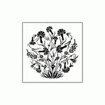 Artikel ST-326 Yuvarlak Çini 3 Stencil Tasarımı 30x30 cm Kanvas Tablo