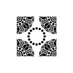 Artikel ST-362 Dış Quad Mandala Stencil Tasarımı 30x30 cm Kanvas Tablo