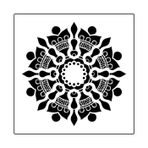 Artikel ST-370 Mandala 14 Stencil Tasarımı 30x30 cm Kanvas Tablo