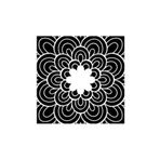 Artikel ST-373 Çiçek Mandala Stencil Tasarımı 30x30 cm Kanvas Tablo