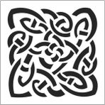 Artikel ST-377 Celtic Çerçeve Stencil Tasarımı 30x30 cm Kanvas Tablo