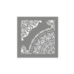 Artikel ST-411 Quad Kare Mandala Stencil Tasarımı 30x30 cm Kanvas Tablo