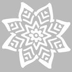 Artikel ST-461 Mandala 17 Stencil Tasarımı 30x30 cm Kanvas Tablo