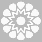Artikel ST-463 Basit Mandala Stencil Tasarımı 30x30 cm Kanvas Tablo