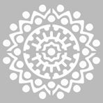 Artikel ST-466 Mandala 18 Stencil Tasarımı 30x30 cm Kanvas Tablo