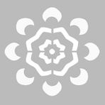 Artikel ST-468 Basit Mandala 4 Stencil Tasarımı 30x30 cm Kanvas Tablo