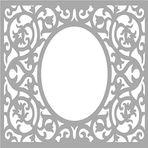 Artikel ST-563 Sarmaşık Çerçeve 2 Stencil Tasarımı 30x30 cm Kanvas Tablo