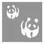 Artikel ST-590 İkili Panda Stencil Tasarımı 30x30 cm Kanvas Tablo