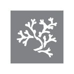 Artikel ST-628 Coral Stencil Tasarımı 30x30 cm Kanvas Tablo