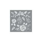 Artikel ST-639 Gül ve Yabani Çiçekler Stencil Tasarımı 30x30 cm Kanvas Tablo
