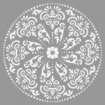 Artikel ST-696 Mandala 27 Stencil Tasarımı 30x30 cm Kanvas Tablo