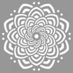 Artikel ST-700 İlüzyon Mandala Stencil Tasarımı 30x30 cm Kanvas Tablo