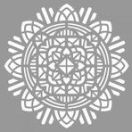 Artikel ST-752 Tribal Mandala Stencil Tasarımı 30x30 cm Kanvas Tablo