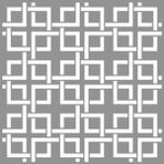 Artikel ST-881 Karo Kyoto Stencil Tasarımı 30x30 cm Kanvas Tablo